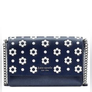 NEW Kate Spade Daisy Embossed Saffiano Leather Wallet on Chain